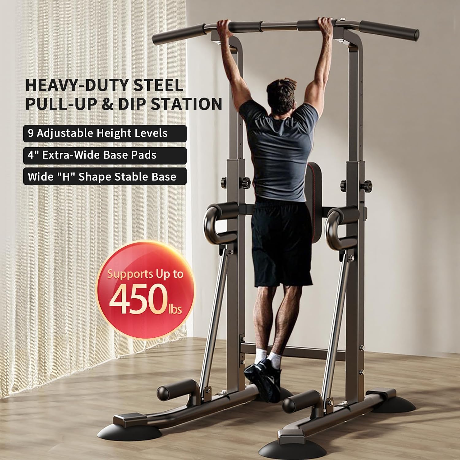 Power Tower Pull-Up Bar Statio - Leg Home Gym Workout ulasan dan harga