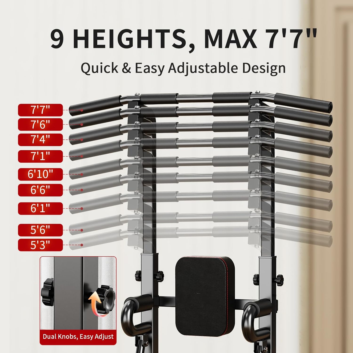 Power Tower Pull-Up Bar Statio - Leg Home Gym Workout ulasan dan harga