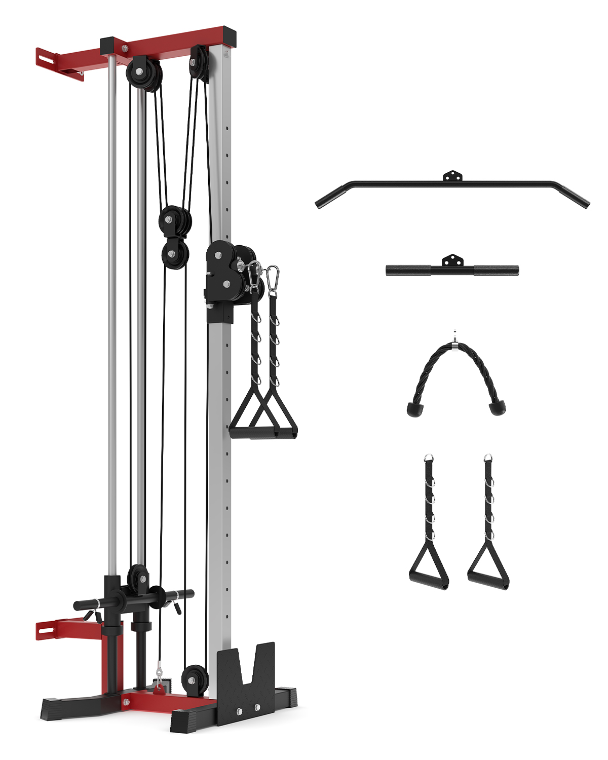 Dual Pulley Wall Mounted Cable - Lat Pulldown Cable ulasan dan harga