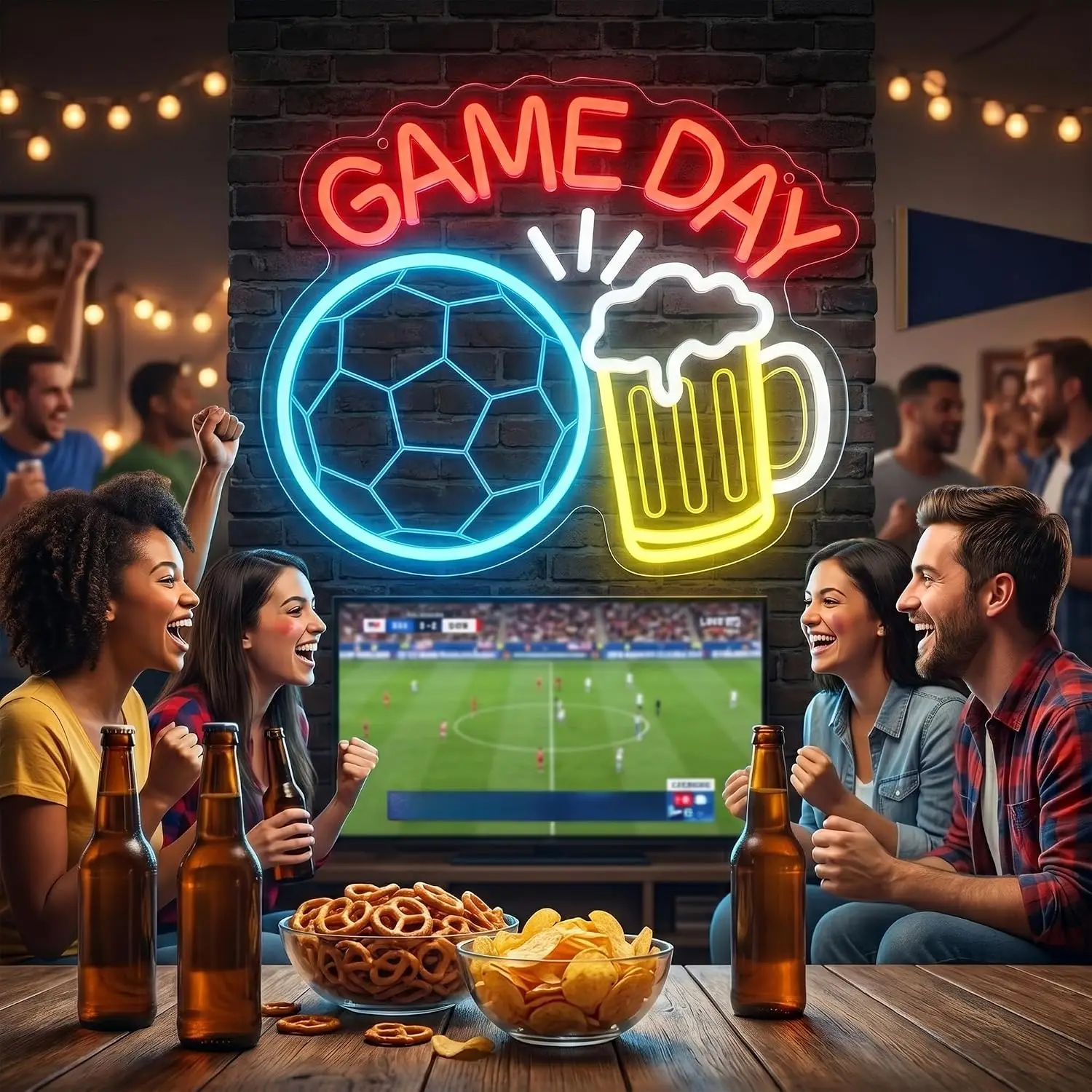 LED Neon Sign Soccer Neon Ligh - Home Gym Neon Sign ulasan dan harga