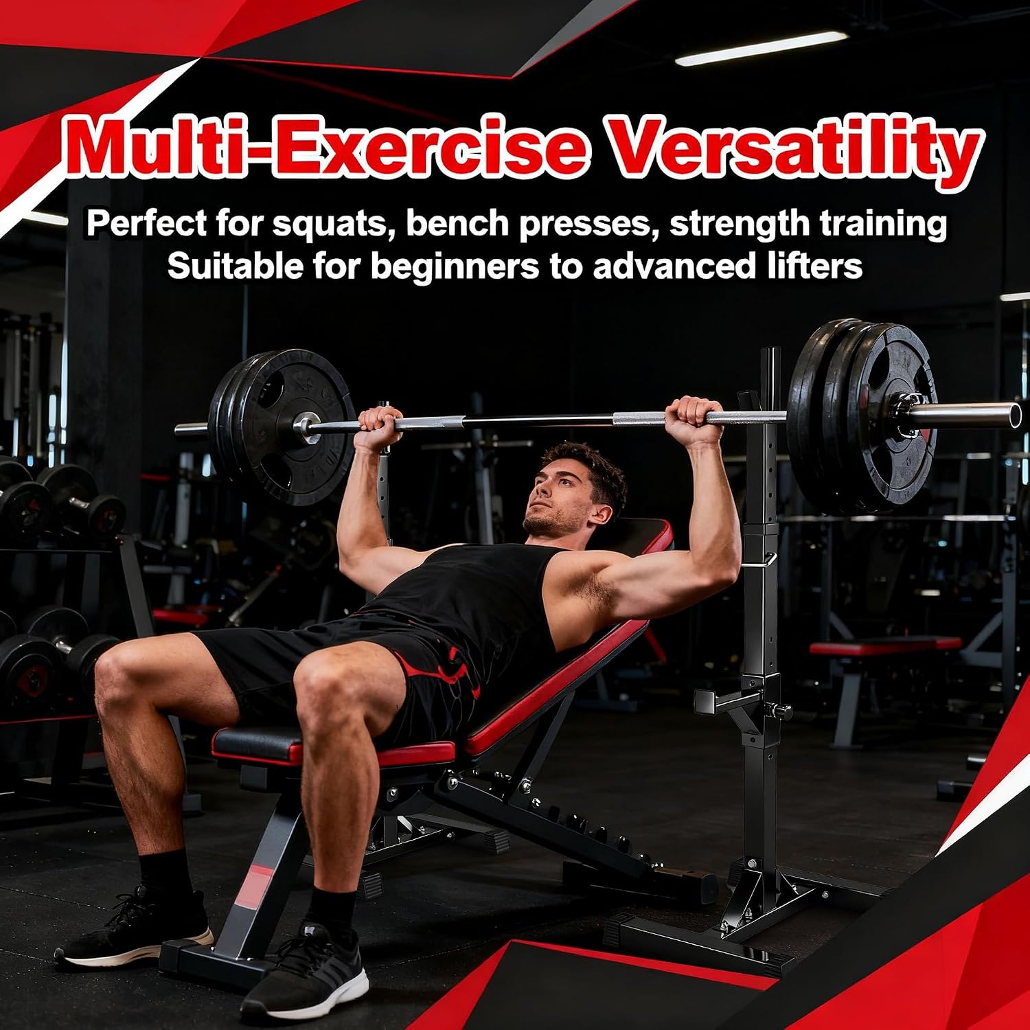 Adjustable Squat Rack Stands f - Home Gym Portable ulasan dan harga