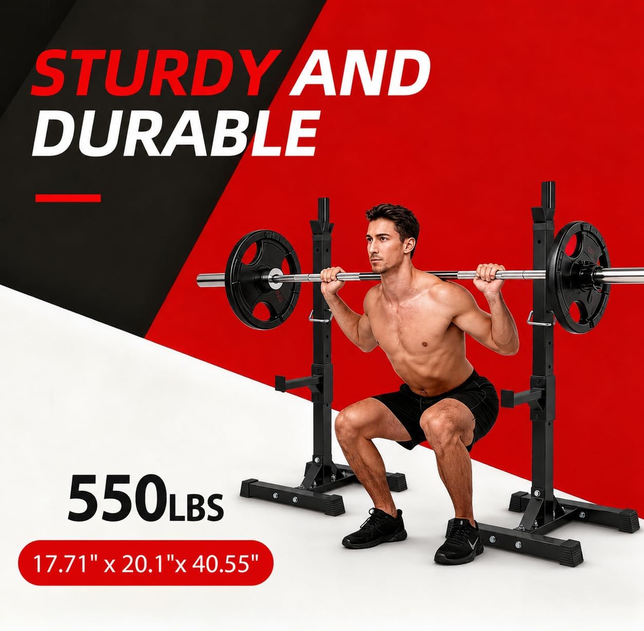 Adjustable Squat Rack Stands f - Home Gym Portable ulasan dan harga