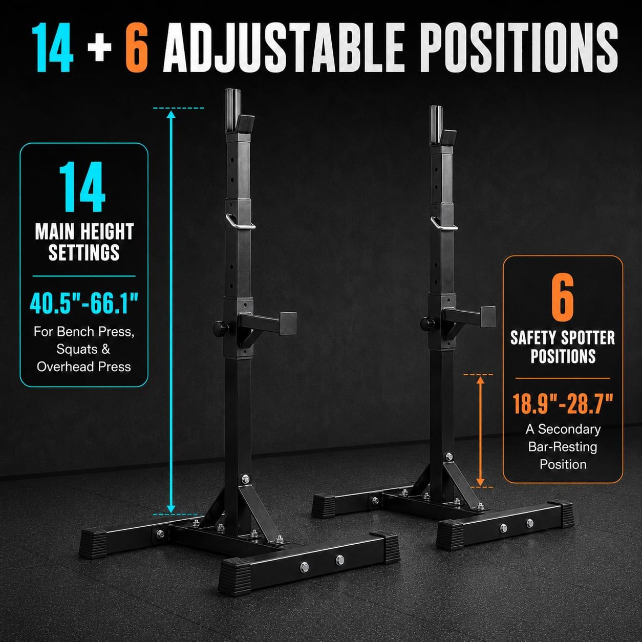 Adjustable Squat Rack Stands f - Home Gym Portable ulasan dan harga