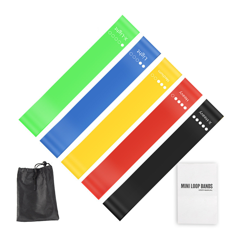 5Pcs TPE Resistance Bands Set  - Home Gym Routine ulasan dan harga