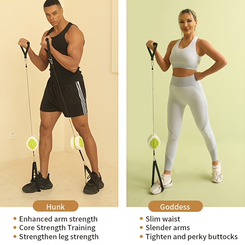 Portable Retractable Cable Tra - Home Gym Equipment Set ulasan dan harga