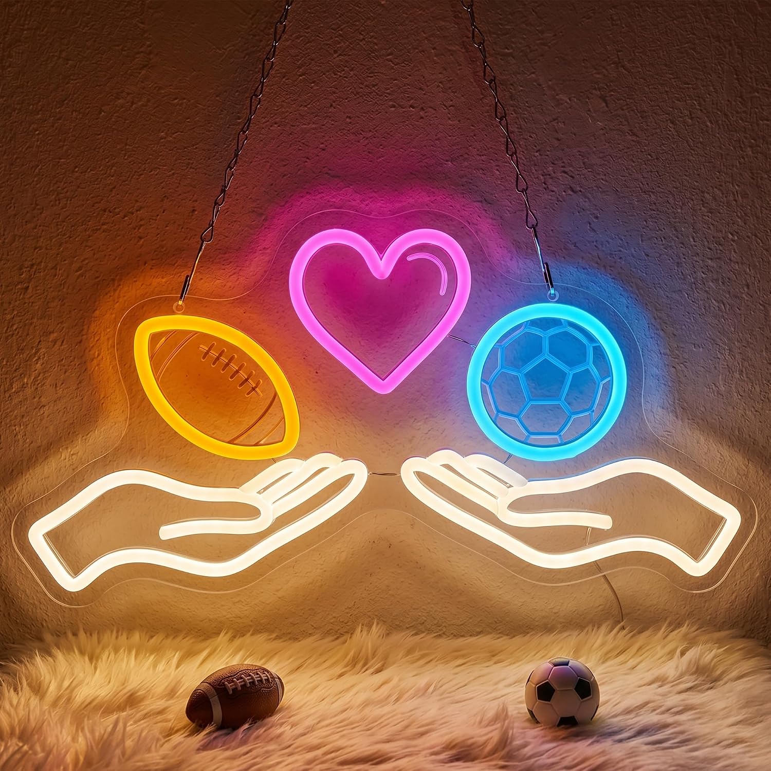 LED Neon Sign Soccer Neon Ligh - Home Gym Neon Sign ulasan dan harga