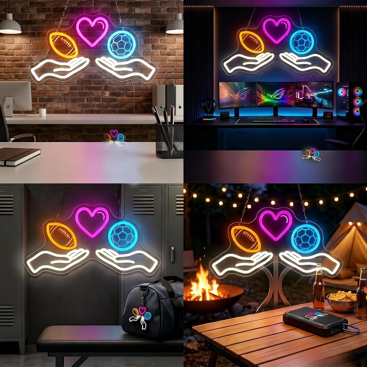 LED Neon Sign Soccer Neon Ligh - Home Gym Neon Sign ulasan dan harga