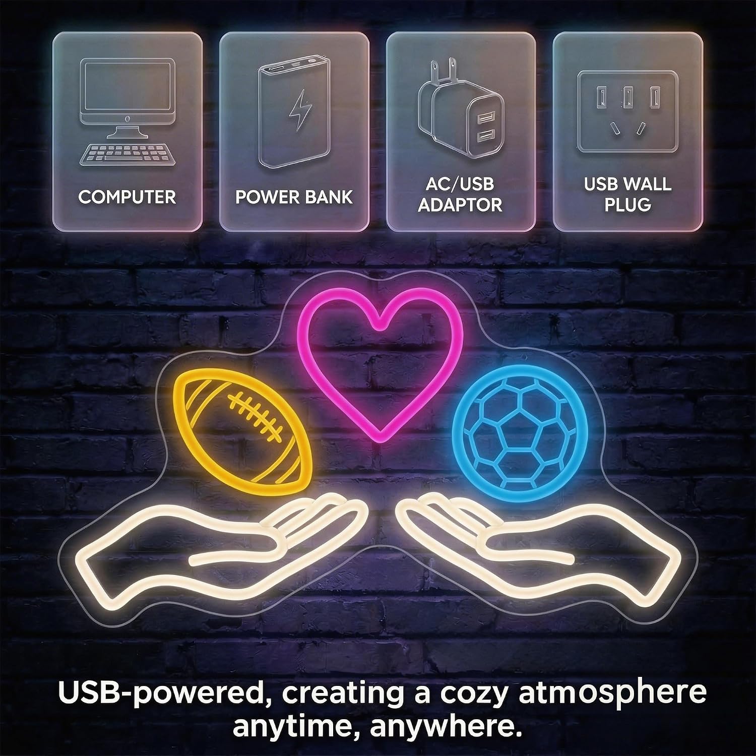 LED Neon Sign Soccer Neon Ligh - Home Gym Neon Sign ulasan dan harga
